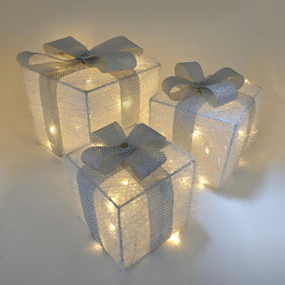 Three Christmas Gift Boxes